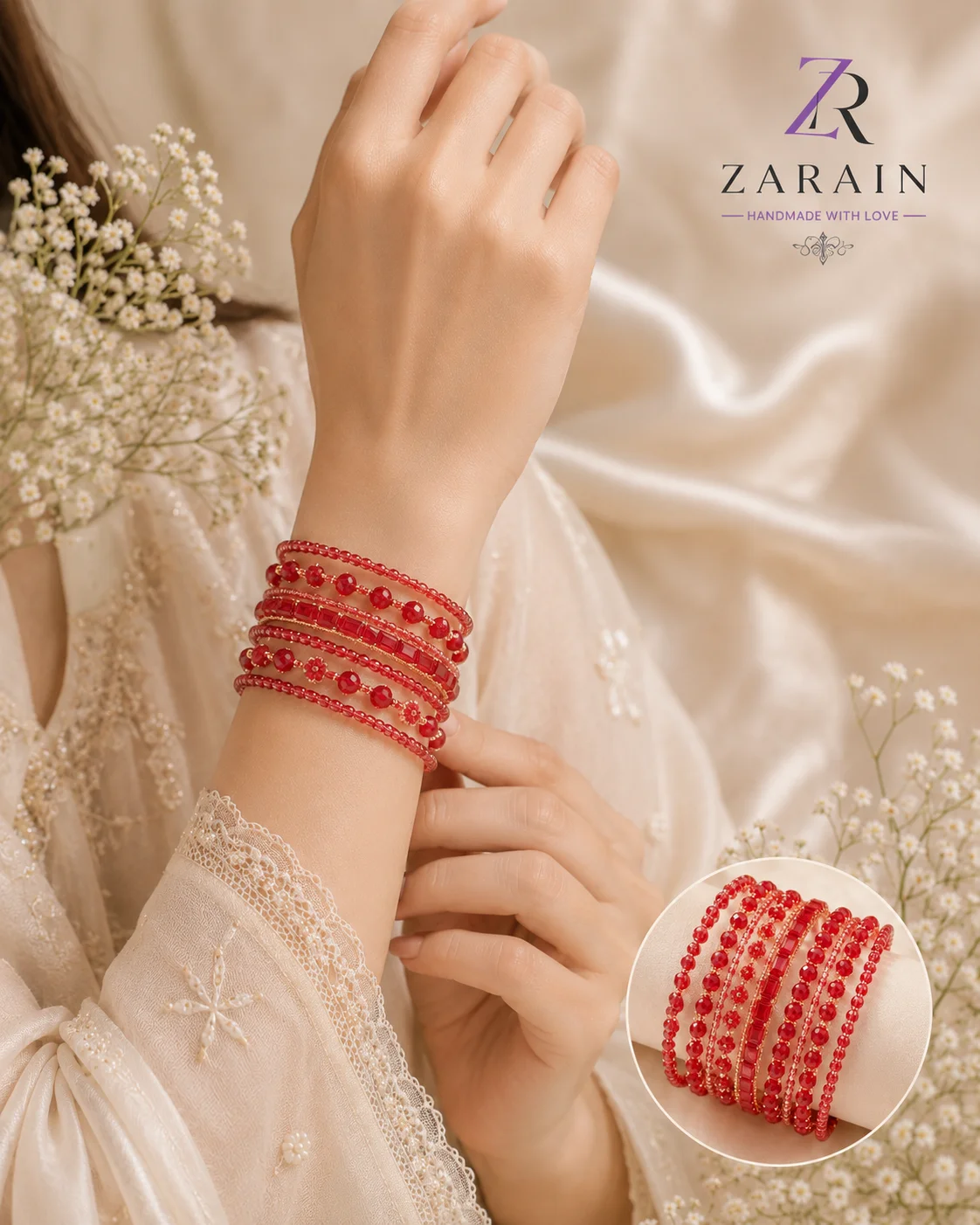 Ruby Royale Handmade Bangle